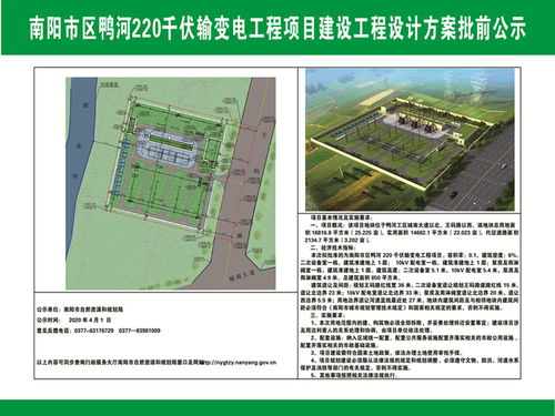 南阳市区鸭河220千伏输变电工程项目建设工程设计方案批前公示